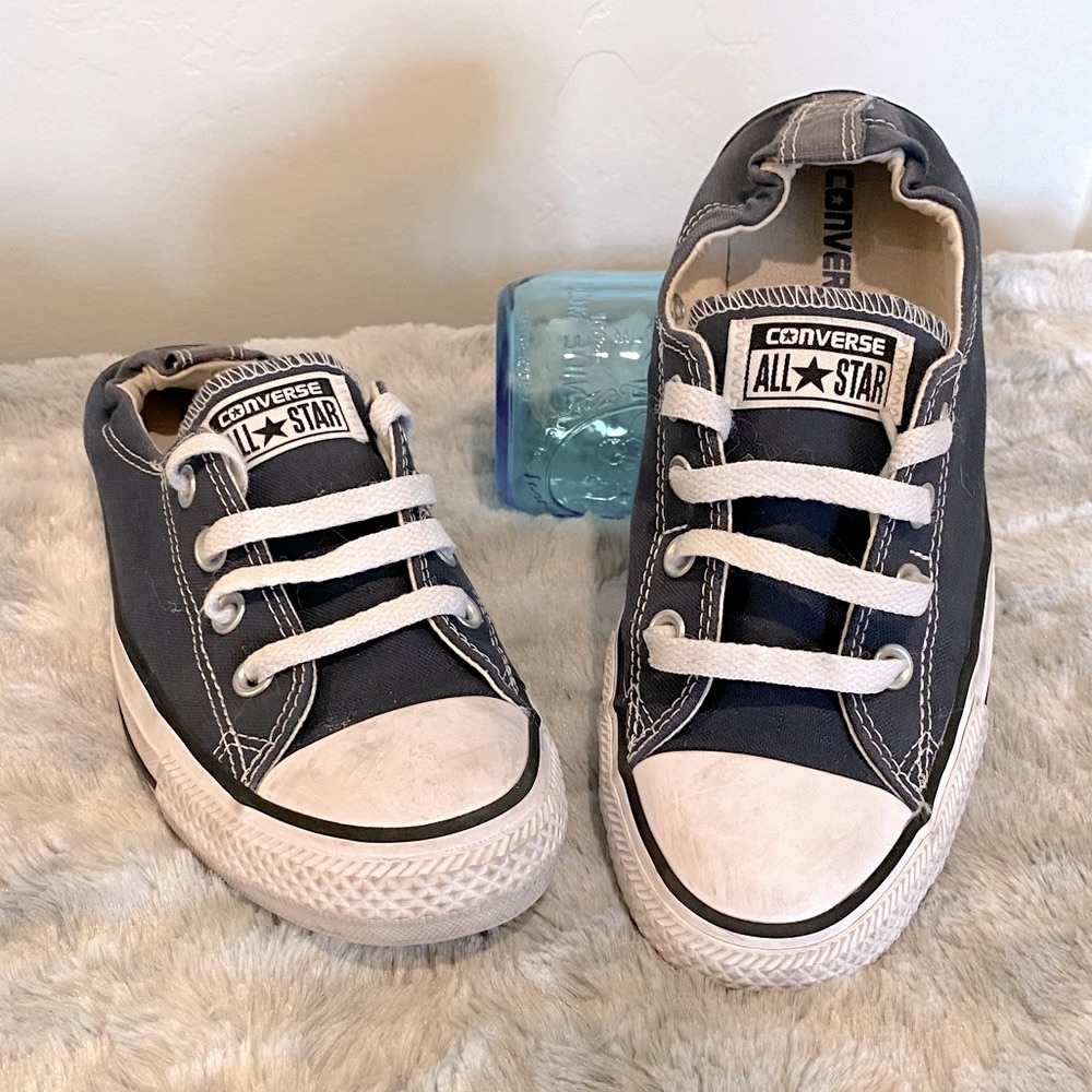 Slip on Slate Blue CONVERSE. Good condition 8.5